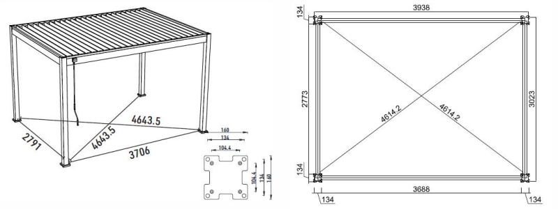 Bioklimatická pergola - INTRO PLUS